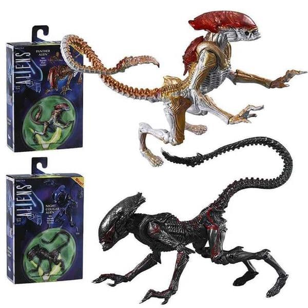 NECA Aliens Night Cougar Alien / Panther Alien Action Figure Toy Doll Brinquedos Figurals Collection Model Gift 50% off sale