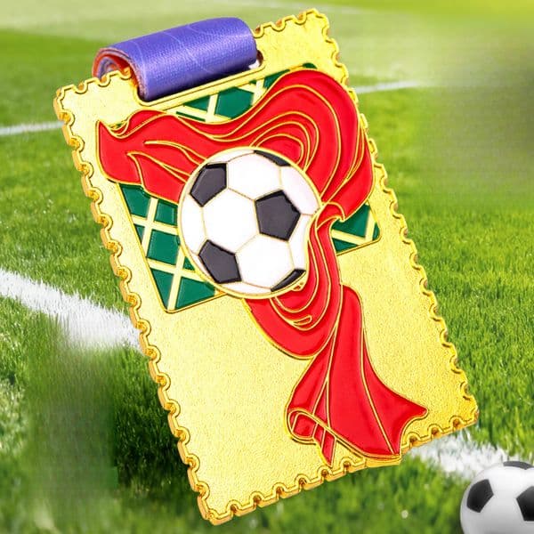 Customized football MEDALS, recent goalkeeping awards, gold, silver and bronze souvenirs