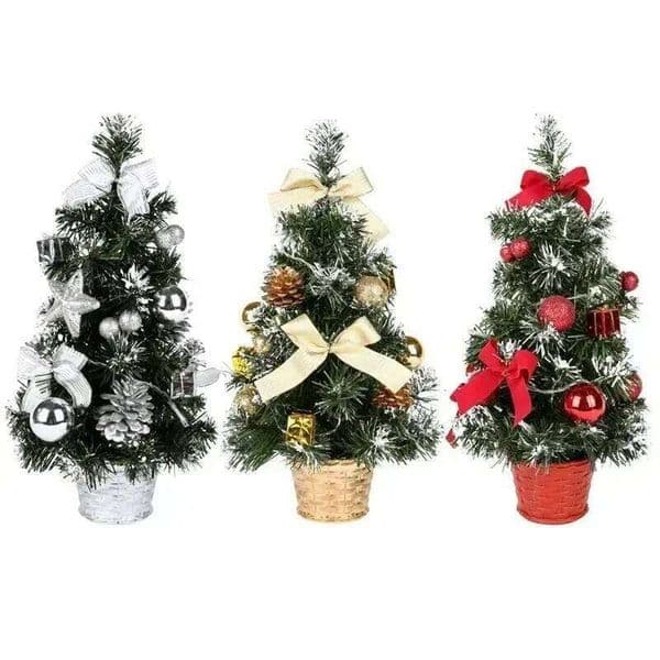 40CM Nightlight LED Light Pine Needle Mini Xmas Tree Christmas Decoration Desktop Ornament New Year Gift