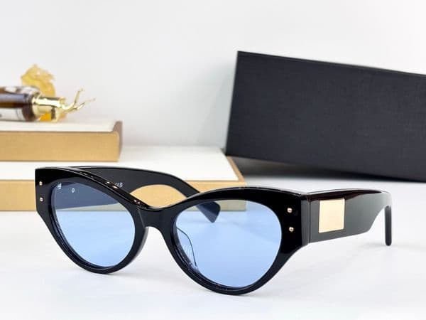 Fashion Sunglasses For Men and Women 4480 Popular Cateye Summer Outdoor Catwalk Beach Style Anti Ultraviolet Retro Plate Acetate Full Frame Glasses Random Box