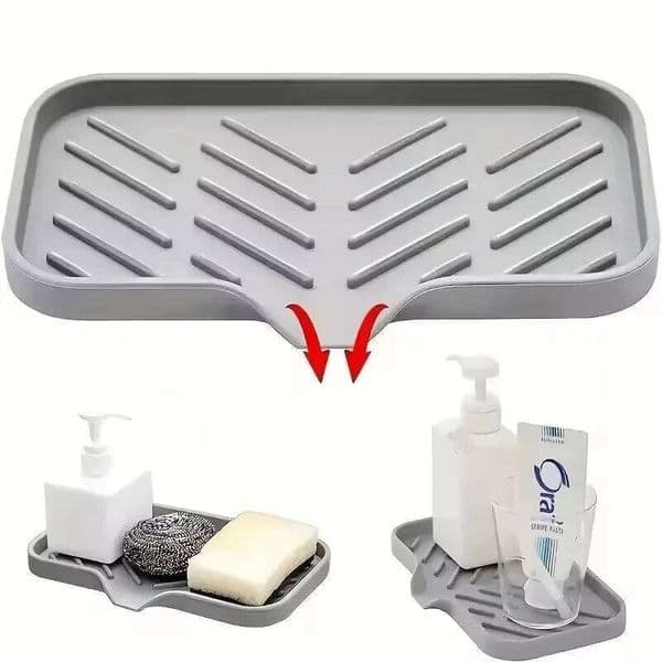 Pad Silicone Sink Faucet Splash Guard Mat Sponge Drain Rack Countertop Soap Tray For Bath Kitchen Gadgets