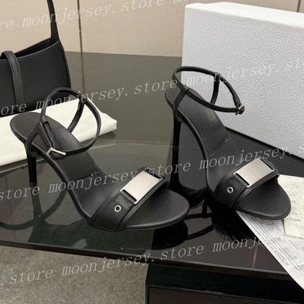 New Women's Designer Inspired High Heel Sandals Luxury Stiletto Mules & Ankle Strap Heels with Buckle Detail for Party Wedding & Evening Wear
