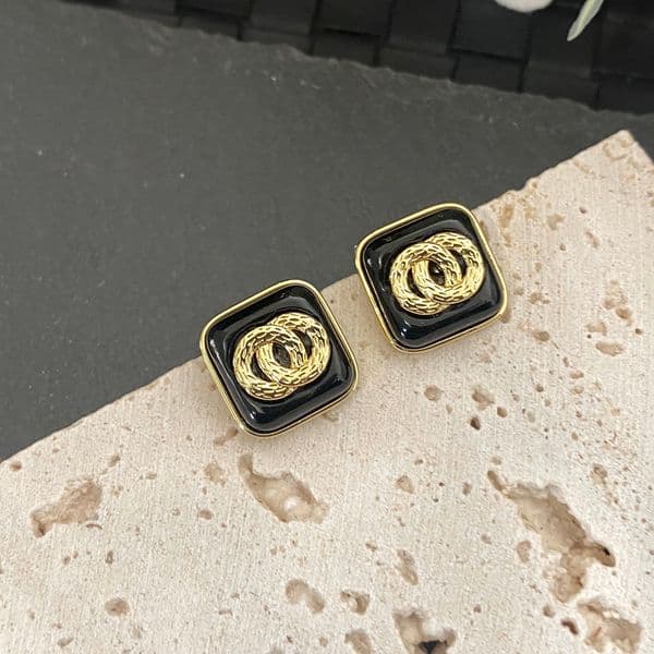 Style Designer Long Ear Stud Earrings Pearl Real Gold Brass Copper Stamp Letter Pink Earring Eardrop Fashion Womens Elegance Wedding Party Jewelry Accessories