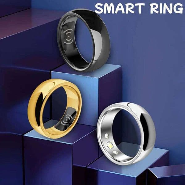 Smart Rings Sleep Pedometer Step Counter Fitness Tracker Ring with Charging Case for Men Women