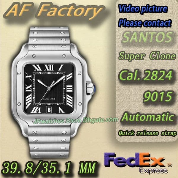 AF Factory Super Clone Brand Designer Luxury Men's Watch Cal.2824 9015 Automatic Mechanical Movement 316L Stainless Steel Sapphire Cyclops Glass 50M Waterproof