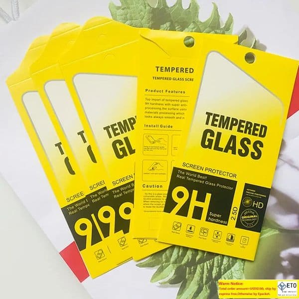 1000pcs/lot 175*87mm Green Universal Paper Retail Package Packaging Box For Cell Phone 9H Tempered Glass Screen Protector Film LL
