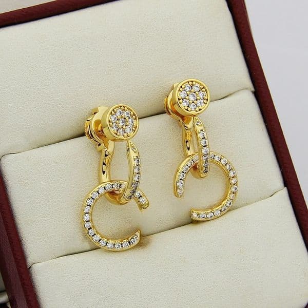 Stud Earrings Classic Designer Letter Charm Gold Plated Ear Stud Earring For Women Wedding Party Fashion Jewelry