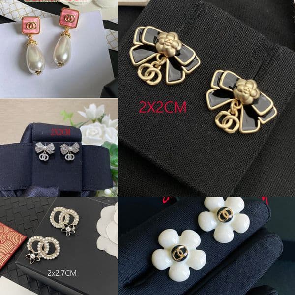 Colorful Crystal Earrings Will Not Fade Ear Stud Pearl Real Gold Brass Copper Stamp Letter Earring Fashion Womens Wedding Party Charm Classic Jewelry Accessories