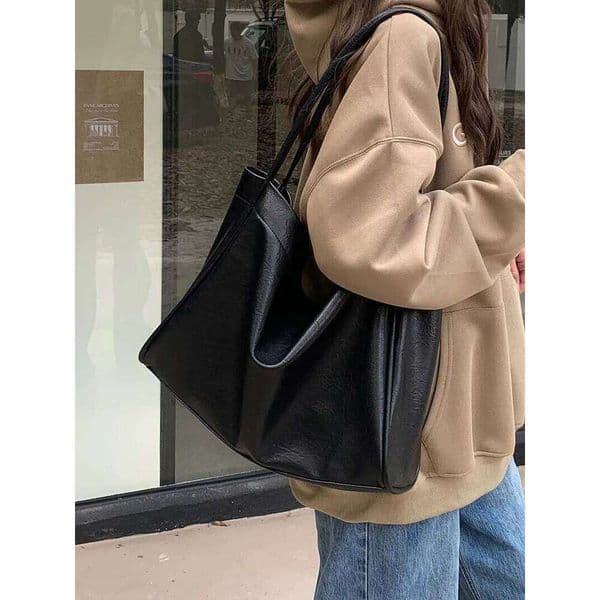 CGCBAG Fashion Lage Capacity Luxury Tote Woman High Quality Soft PU Leather Female Shoulder Bag Simple Design Ladies HandBag