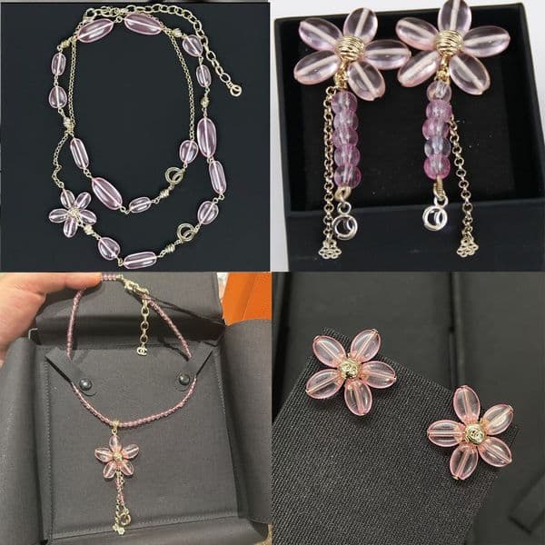 Luxury Necklace Designer Necklace Ladies Pendant necklace earrings Diamond Charm Elegant Fashion Trendy Jewelry Wedding Gif Good