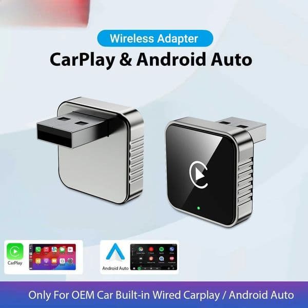 2 in1 Wired to Wireless CarPlay Android Auto Adapter for OEM Car Stereo With USB Dongle Smart Mini Box Plug and Play Blueto