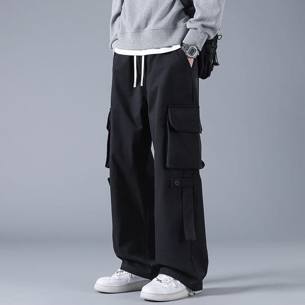 Fr 2026 Strt Style Cargo Pants for Men Plus Size Workwear Multi-Pocket Relaxed Fit Casual Trousers S260408