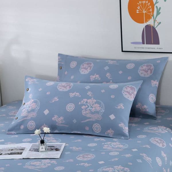 Personalized Cotton Jacquard Duvet Cover Sets 4-Piece Bed Sheet Set