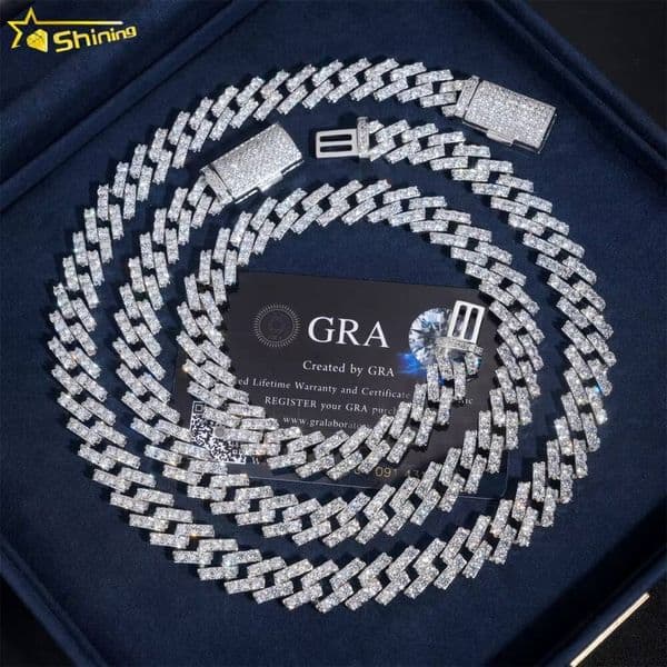Hot Selling Luxury Hip Hop Bling Iced Out Cuban Link Chain Necklace for Men Women