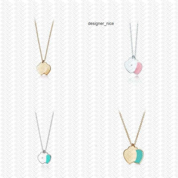 tiffamy and co heart charming necklaces shape gold double love valentine day mothers lover birthday gift designer jewelry pendant nec tiffanies and tiffanyx co WGWM
