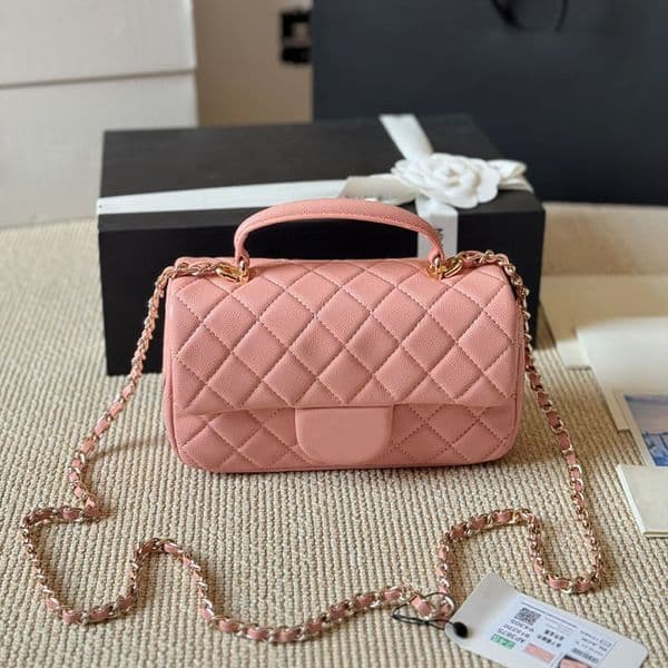 Women Clutch Bag Designer Totes Handbag Mini Flap Tote Bag with Handle Caviar Leather Classic Golden Buckle Matelasse Chain Cross body bag Classic Handbag 20cm