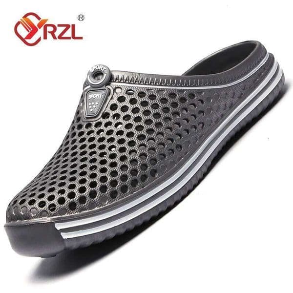 YRZL Men Unisex Hollow Out Casual Women Beach Sandal Flip Flops Shoes Non-slip Size 36-45 Mens Slippers