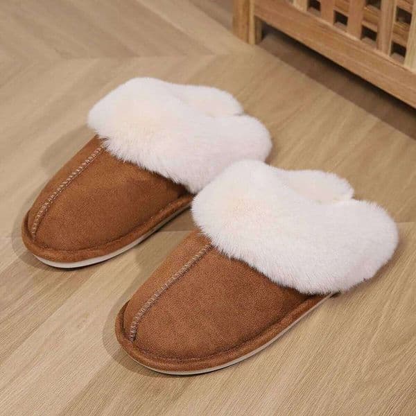 Big Size 45 Winter Footwear Women Plush Indoor Home Non Slip House Shoes Warm Men Cotton Slippers