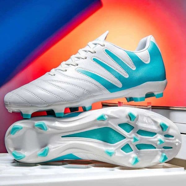 Breathable soccer shoes for men with FG/AG studs provide super strong grip and effectively protect the ankle