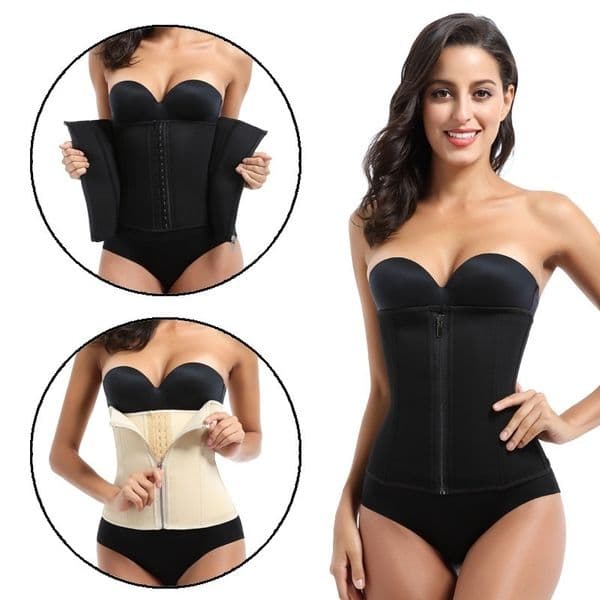Waist & Tummy Shapewear Body Sculpting Slimming Shapers 9 Steelbones Zipper + Hook Closure Abdomen Control Belts Shpaing Perfect Curve Waist Trainer Corset