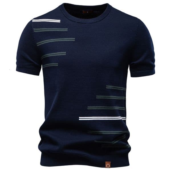 2026 Designer Hoodie Summer Polo Shirt New Foreign Trade Designer Shirt Pure Cotton Men's Short-sleeve Knit T-shirt Men's Casual Round-neck Knit T-shirt