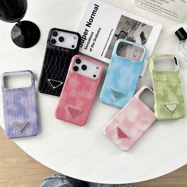 Tri-angle Colorful Designer Phone Case for iPhone 17 Air 16 15 14 13 Mini 12 11 Pro Max X Xs Xr 8 7 Plus Hard TPU Luxury Anti-knock Cover Samsung S26 S25 S24 S23 S22 S21 S20 Ultra