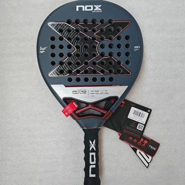 NOX AT10 Genius padel racket 12K/18K Carbon fiber panel MLD black rubber core Carbon fiber frame ball control precise delivery case for easy carrying