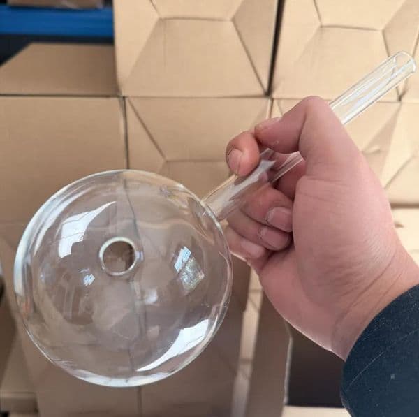 Qbsomk Super big large 100mm ball Glass Oil Burner Smoking Hand pipes Perfect packaging