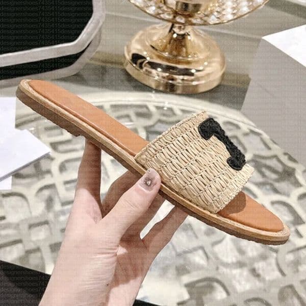 designer Slides luxury sandals Casual shoes Designer weave Sliders fashion outdoor Beach sandale Womens Shoe flat loafer Summer Mule 999