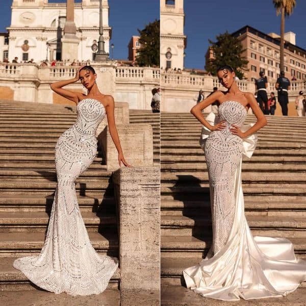 Classic Women Wedding Dresses Sweetheart Neck Sleeveless Gown Sequins Beaded Sweep Train Dress For Party Custom Made