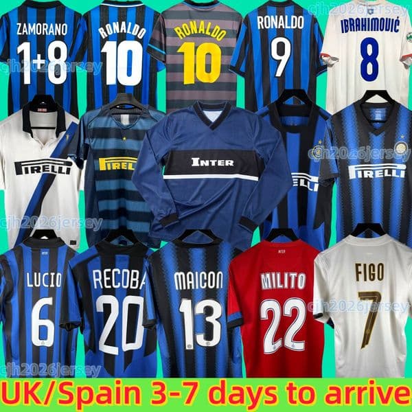 25 26 Retro Soccer jersey finals 07 08 09 MILITO SNEIJDER ZANETTI Eto'o Football 97 98 99 95 96 03 Djorkaeff Baggio ADRIANO 10 11 kids BATISTUTA Zamorano RONALDO InTErS