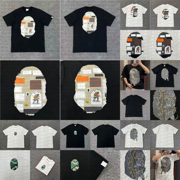 Designer Long Shirts T Bapetshirts Off Men Mens 2026 Clothes Sleeve Shirt White Ralphlaur