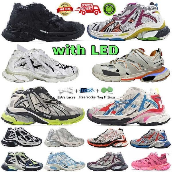 Designer Runners Sneaker Sport Casual Running Shoes Track 70 75 All Black White Triple S Multicolor Colorful Women Men Outdoor Platform Trainers