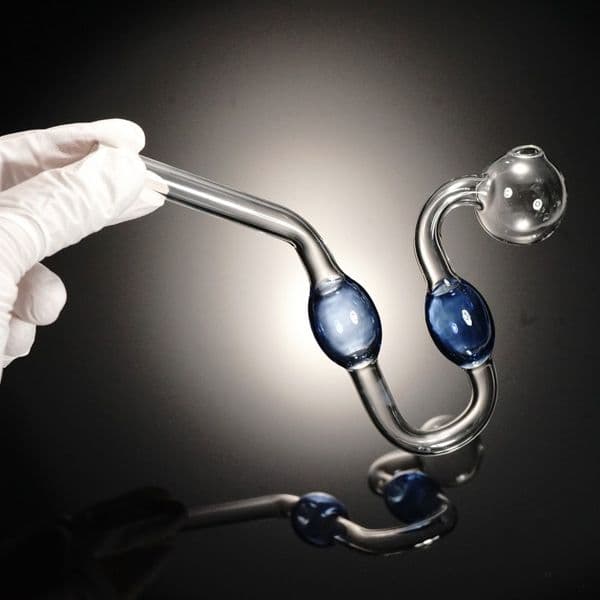 Water Dog Glass Oil Burner Pipe Without Base For Smoking Water Pipes Dual Chamber Pipes Smoking Bongs