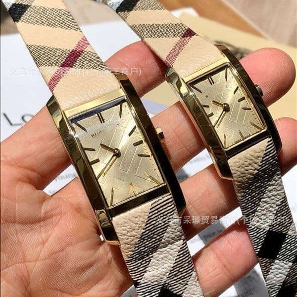 Check Brand wrist watch luxury designer Burbe wristwatch B band Women's European and American Fashion Classic Pattern Square Watch BU9407/bu9509
