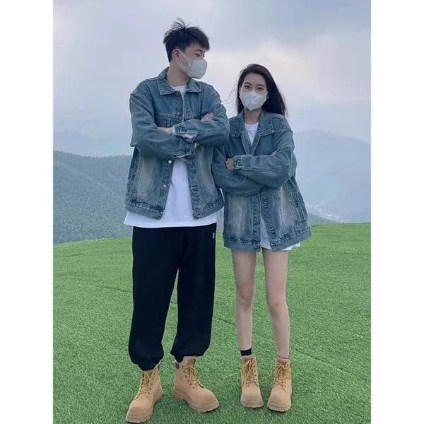 Vintge Designer Jacket Workwer Denim Jcket For Men Spring Nd Autumn New Koren Style Trendy Verstile Stylish Couple's Csul Jcket