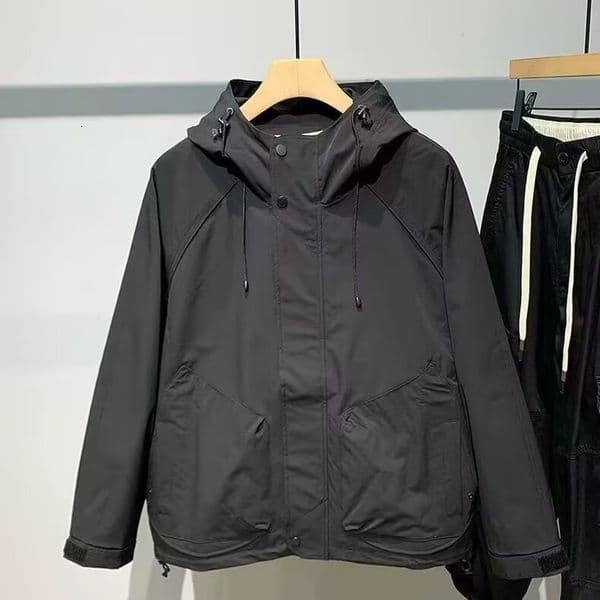 Spring Nd Utumn Hooded Jcket For Men Csul Solid Designer Jacket Color Verstile Simple Workwer Jcket Trendy Loose Outdoor Windbreker