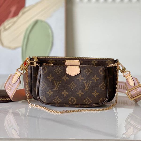 Easy Pouch on Strap Designer Bag Luxury Shoulder Bag Top Quality Old Flower Chain Handbags Fashion Crossbody Bag Ladies Genuine Leather