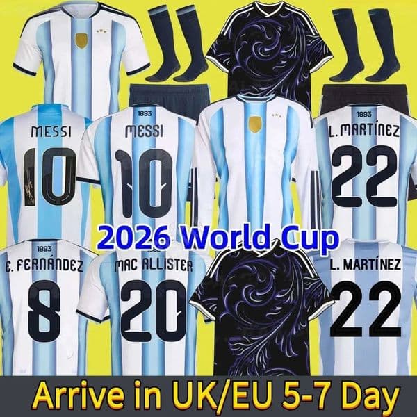 World Cup Special Edition Argentinas jersey Long sleeves kit soccer Jerseys GARNACHO DE PAUL Football Shirts Men DI Maria Kids Goalkeeper training sets