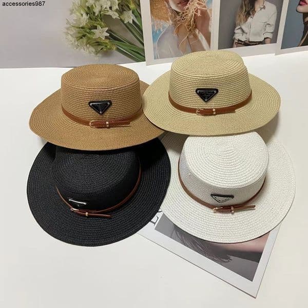 Wide Brim Hats Bucket Hats Designer Bucket Hats for Women Luxury Straw Hat Wide Brim Hats Fashion Hand Woven Cap Girls mans Summer Caps Beach Hats Big Brim Hats