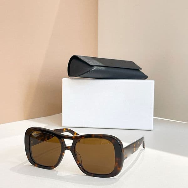 C4031U Good quality design square sunglasses outdoor sports style tortoiseshell color frame gray lens eyeglass Lady casual glasses Prevent UVA UVB
