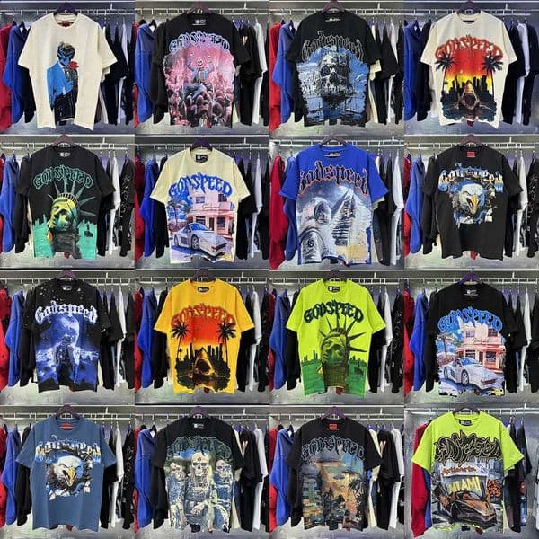 2026Y2k graphic tee Go Spee shirt esigner t shirt mens tshirt short sleeve beach hipster fabric Stree printing clothes street High quality Hip Hop Fashion
