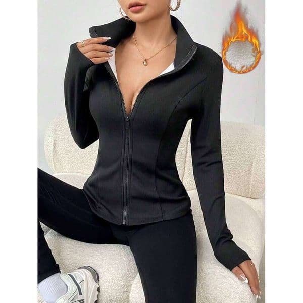 2026 Women's Zipper Front Fleece Jacket Fall Winter Cloth For Women