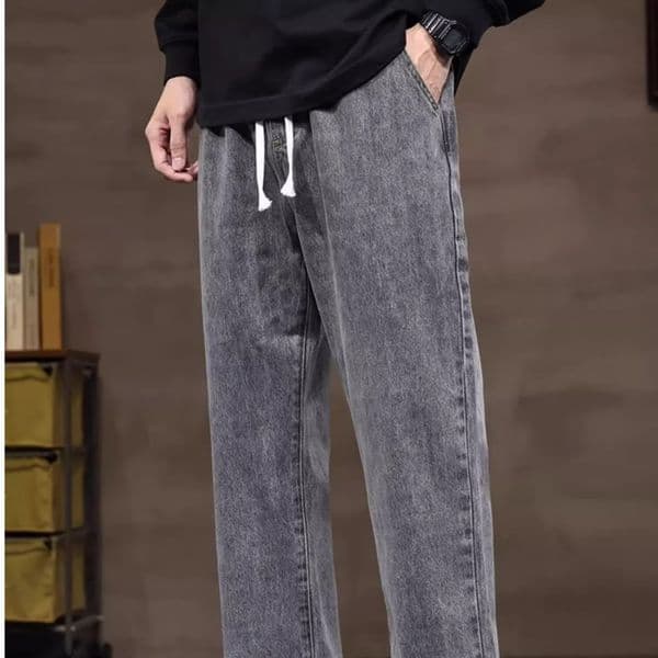 New Summer Designer Pants Men's Jeans Versatile Trendy Brand Loose Straight Wide-leg Casual Pants For Petite Men