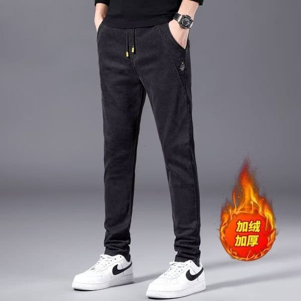 New Spring And Autumn Men's Jeans Designer Pants Winter Slim Fit Straight Casual Loose Long Pants Stretch Men's Trousers