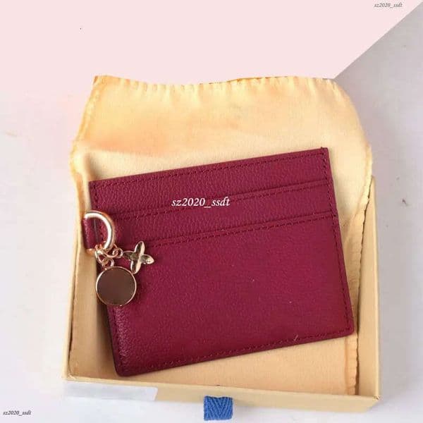 Designer Card Clip Wallet Coin Wallet Money Bag Grid Card Clip Men's and Women's Fashion Mini Card Bag with Box Coin Wallet Leather