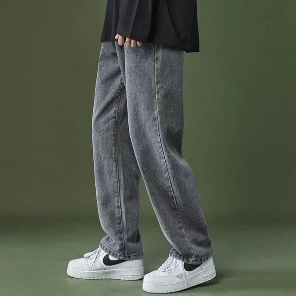Men's Jeans Spring Autumn New Straight Retro Long Pants Hong Kong Style Mid-waist Trendy Designer Pants Brand Unisex Loose