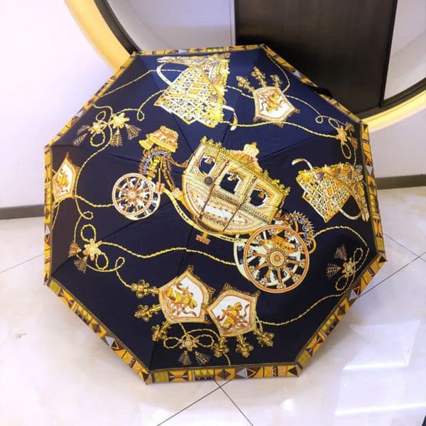 Designer Umbrella Designer Umbrella Carriage luxury Tide Brand Three Folding Luxury Automatic Uv Protection Sun Sun