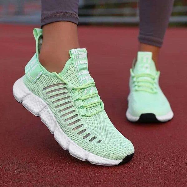 Women's Vulcanized Shock-absorbing Soft Sole Aerobic Summer Mesh Breathable Sports Lightweight Running Shoes