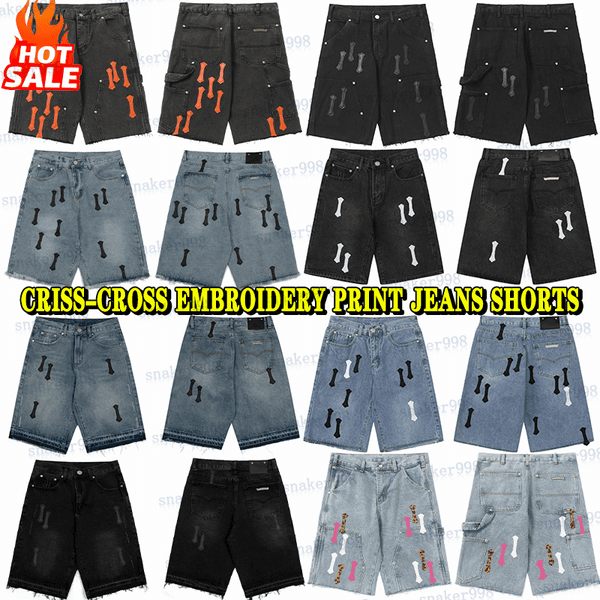 new designer fashion denim short pants hearts mens streetwear multicolor jeans for men hiphop jean shorts size 28-36